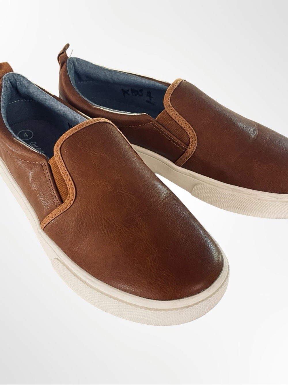 Cat & Jack Brown Slip-On Loafers with Ivory Sole